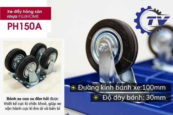 Xe đẩy hàng sàn nhựa FUJIHOME PH150A