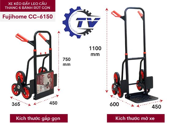 Xe đẩy hàng leo cầu thang FUJIHOME CC-6150