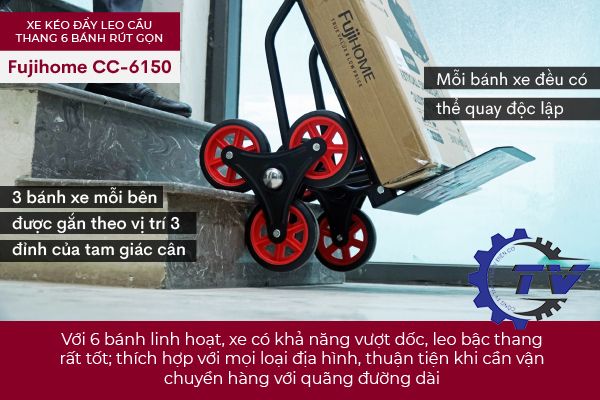 Xe đẩy hàng leo cầu thang FUJIHOME CC-6150
