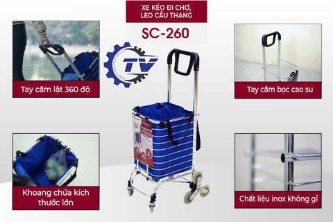 Xe kéo đi chợ leo cầu thang FujiHome SC-260