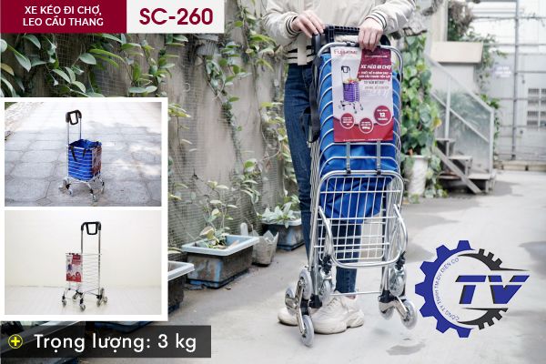 Xe kéo đi chợ leo cầu thang FujiHome SC-260