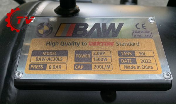 Máy nén khí không dầu BAW BAW-AC30LS