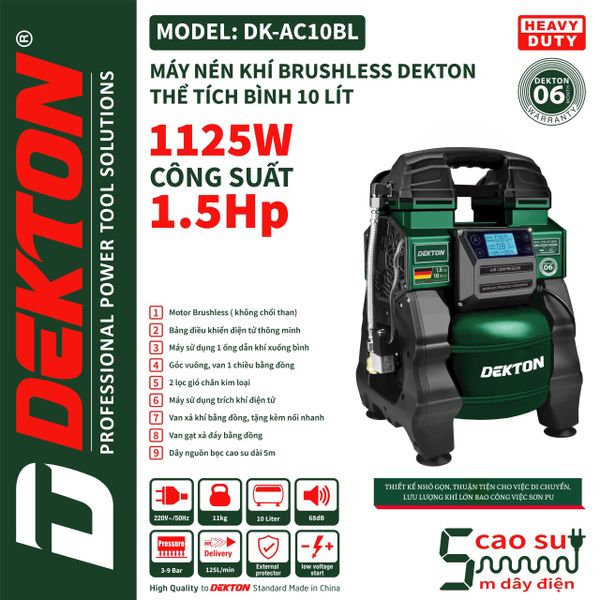 Máy nén khí Brushless Dekton DK-AC10BL