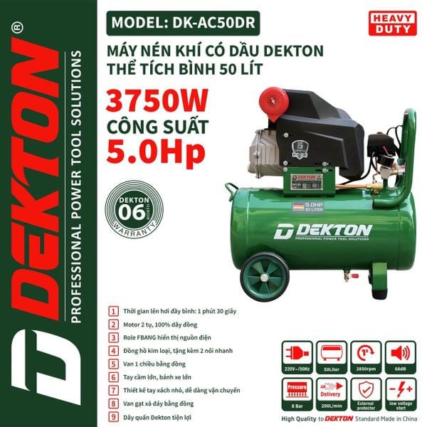 Máy Nén Khí Dekton DK-AC50DR