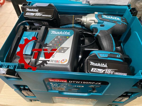 Máy siết bu lông dùng pin 18V Makita DTW190RFJX (18V, 3Ah)