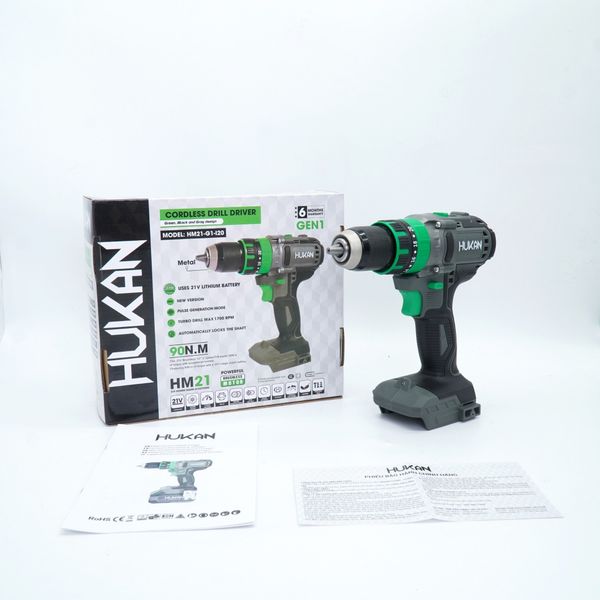 Máy Khoan Pin Hukan Đầu13MM GEN 1 HM21-G1-I20 (Chưa Pin, Sạc)