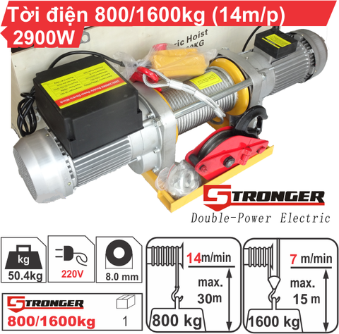 Máy tời điện 800/1600kg Stronger 220V