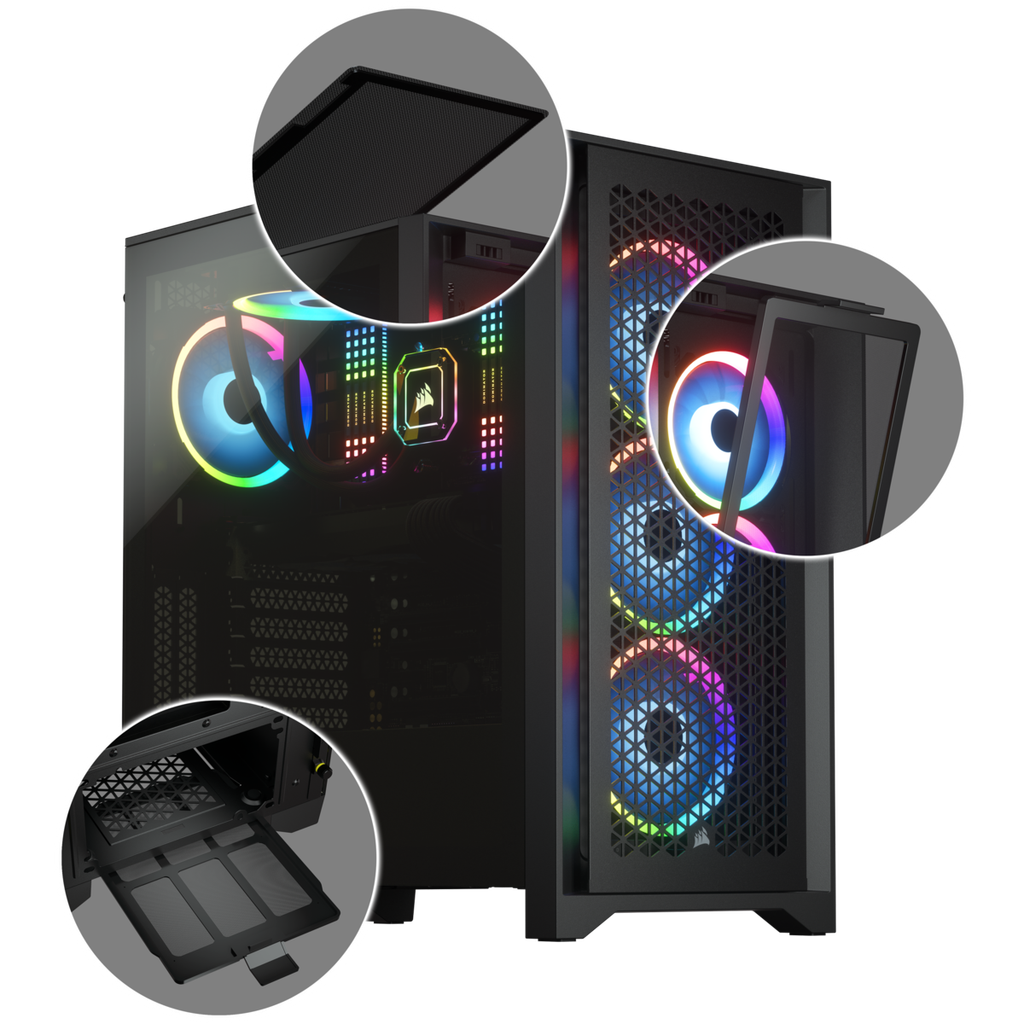 CASE CORSAIR 4000D AIRFLOW Tempered Glass Mid-Tower ATX Case — Black