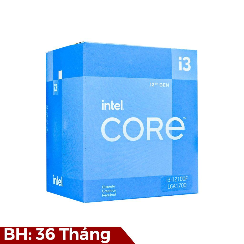  CPU Intel Core i3 12100F LGA1700 ( thế hệ 12) 