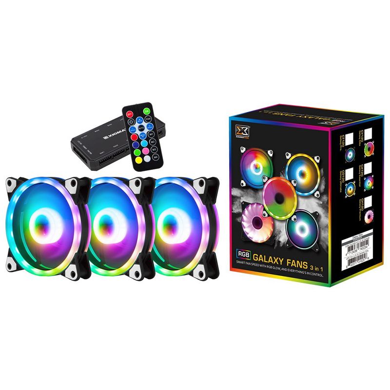 Kit 3 Fan Xigmatek Galaxy Ultimate CO120 RGB