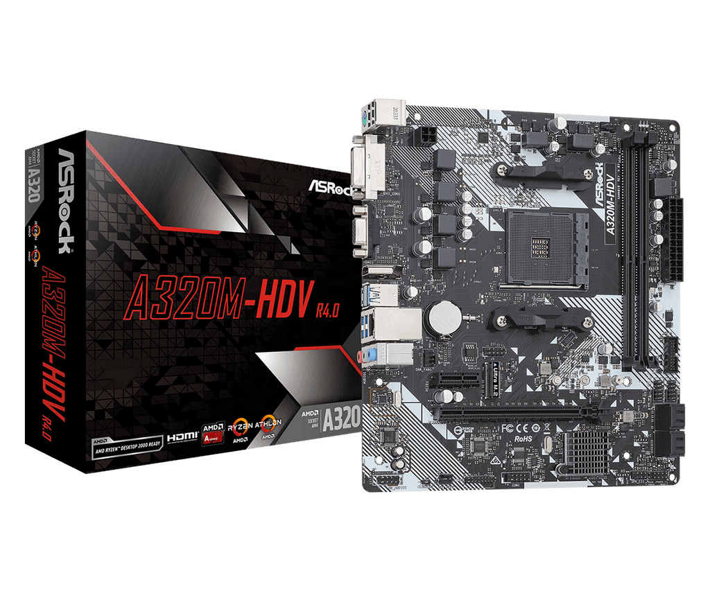 Mainboard Asrock A320M-HDV - Socket AM4