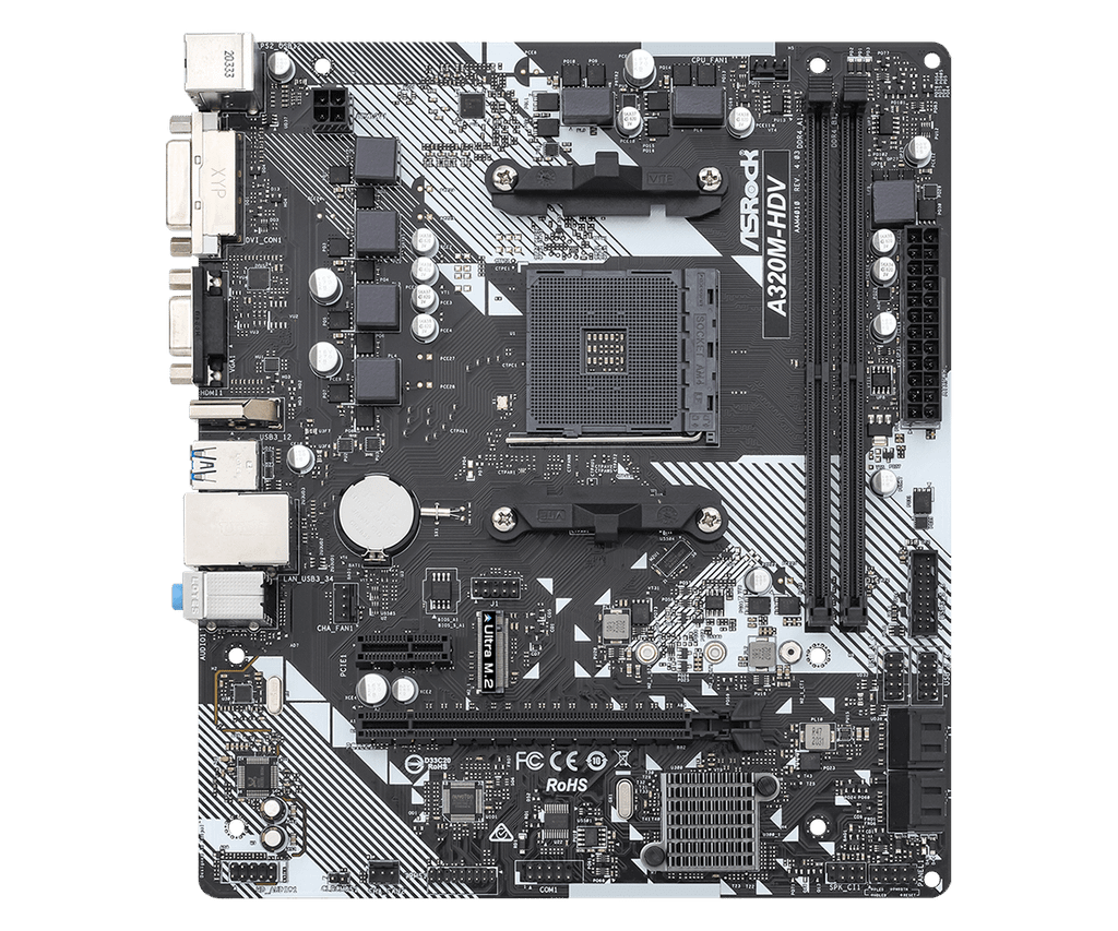 Mainboard Asrock A320M-HDV - Socket AM4