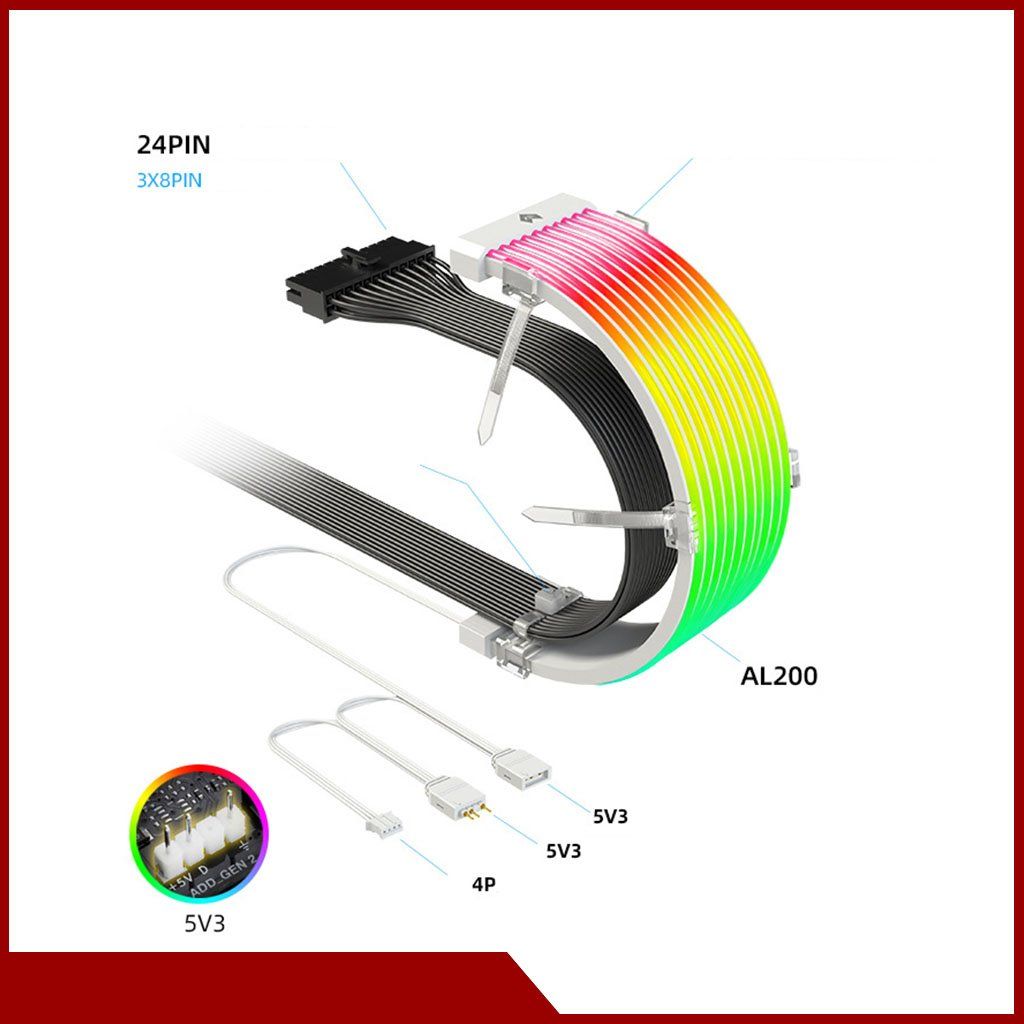 Cover led AOSOR AL200 cho CPU và VGA