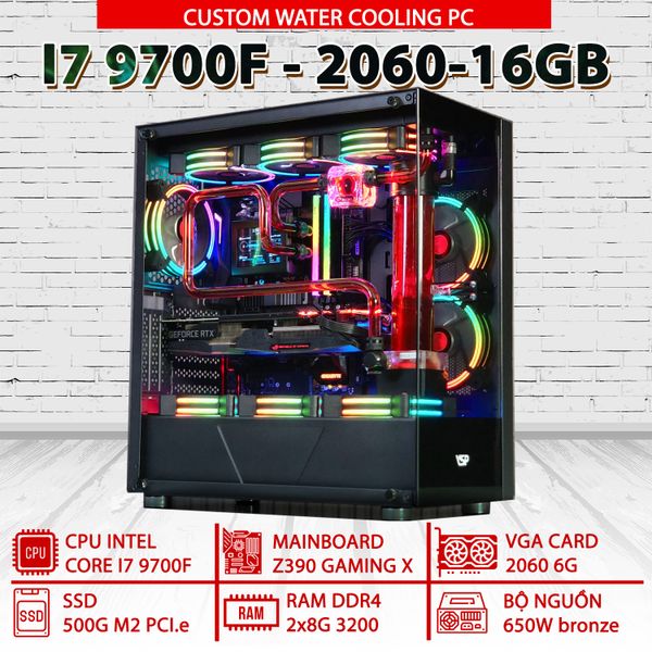 PC tản nhiệt nước Custom Cooling TEKPC i7 9700F - 2060