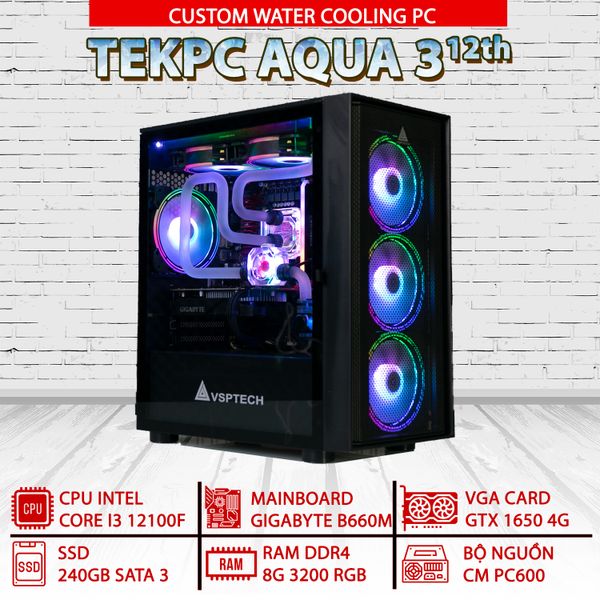 TEKPC AQUA 3 12th - Custom Water Cooling PC