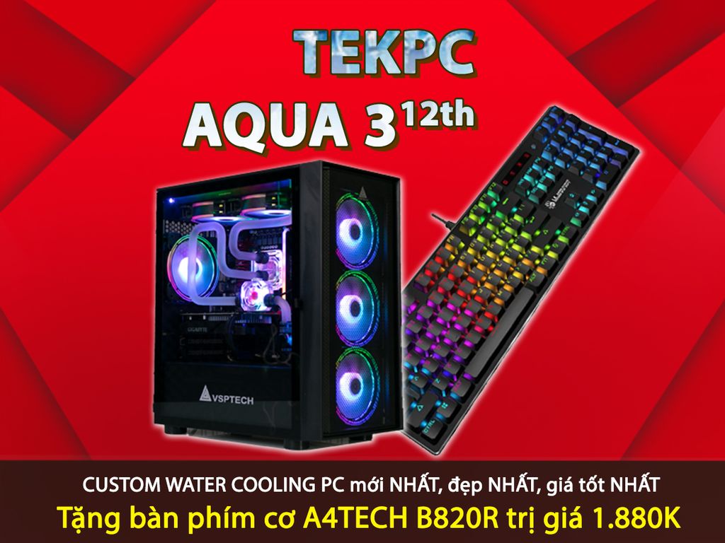 TEKPC AQUA 3 12th - Custom Water Cooling PC