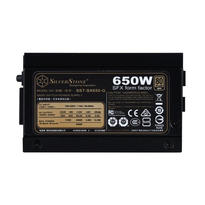 SilverStone SX650-G SFX 80 Plus Gold Full Modullar