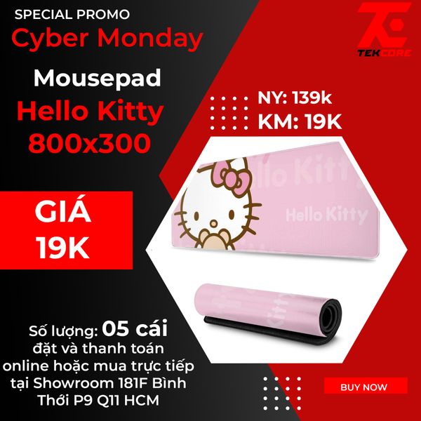 Mousepad Hello Kitty Full size 800x300x3mm