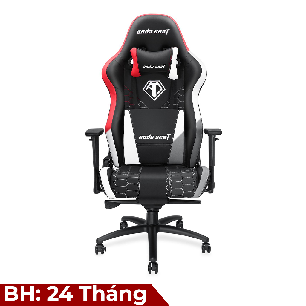 Anda Seat Spirit King Black Grey Full PVC Leather 4D Armrest Gaming