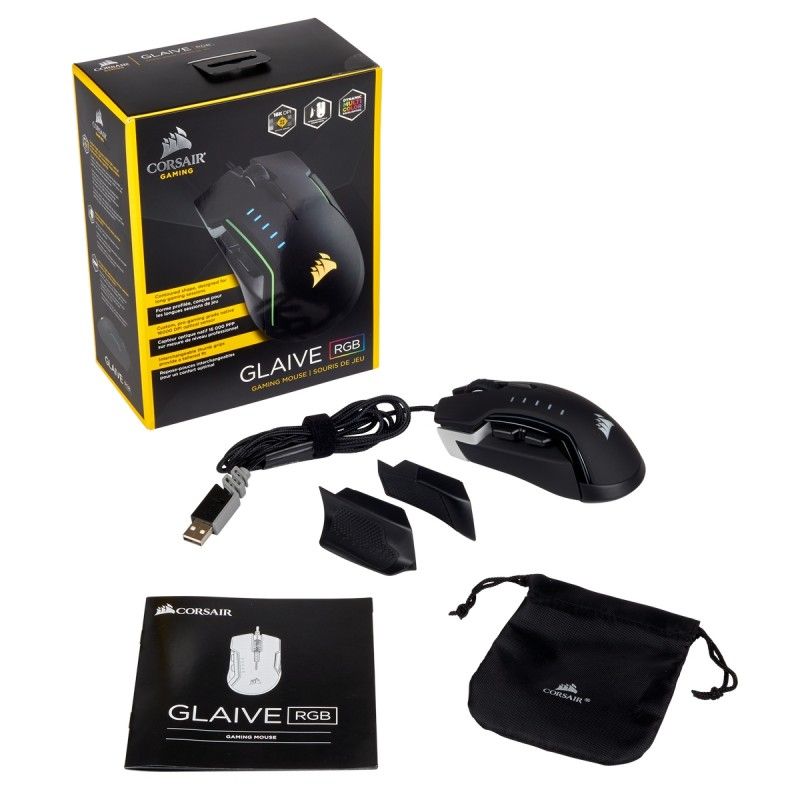 Chuột Corsair Glaive RGB Black/Aluminum