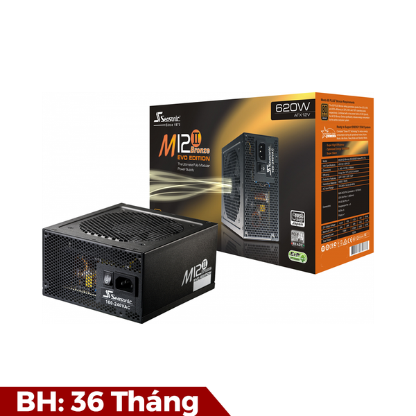 Nguồn Seasonic M12II 620W EVO - 80 Plus Bronze Full Modular