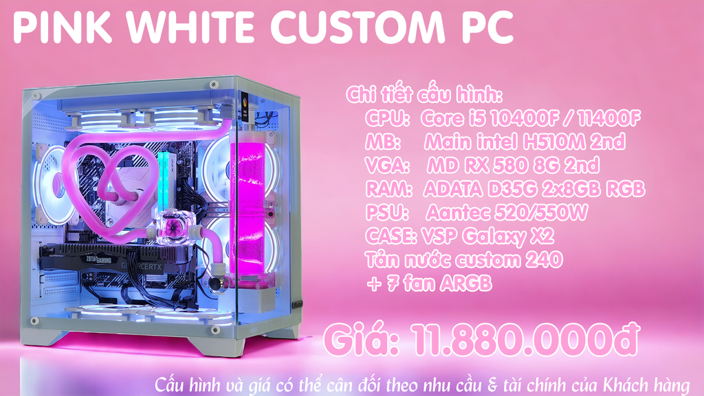 PC tản nước Custom TEKPC W1