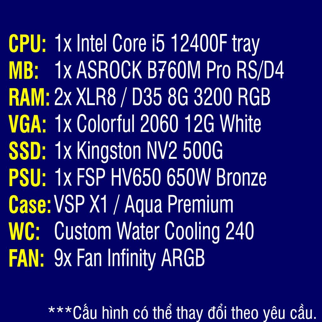 PC tản nước Custom TEKPC W8