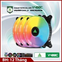 Combo Fan + Hub VSPTECH LED RGB V400C x3 fan