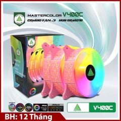 Combo Fan + Hub VSPTECH LED RGB V400C x3 fan - Pink