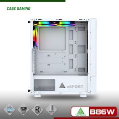 Case VSP B86 Full ATX (Black - White - Pink )