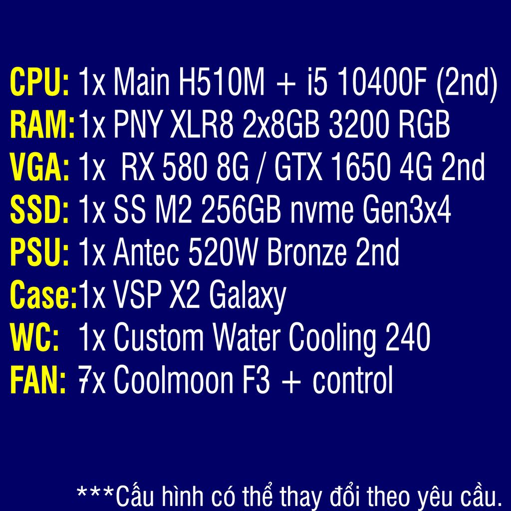 PC tản nước Custom TEKPC W1