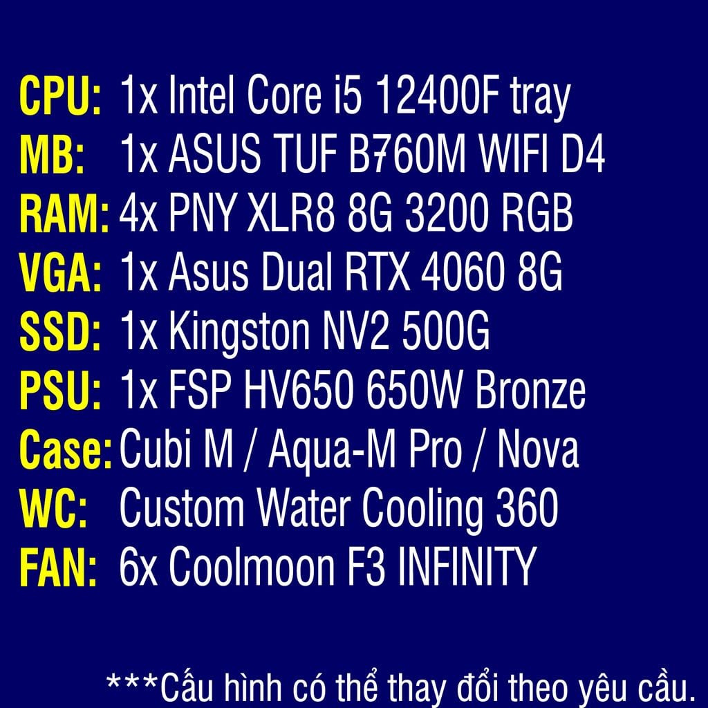 PC tản nước Custom TEKPC W6