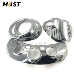 Ốp (cửa điều hòa, tay cửa & táp lô trung tâm/ 13 pcs) chrome dùng xe Matiz Creative