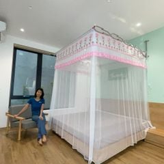 Màn khung xếp gọn- Trắng Hồng