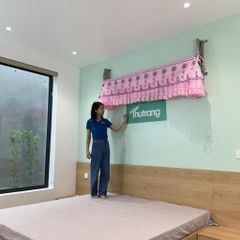 Màn khung xếp gọn- Màu Hồng