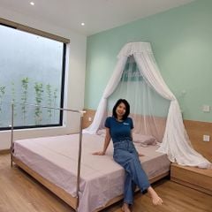 Màn công chúa- 2 lớp- Trắng Trắng