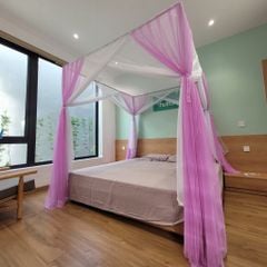 Màn khung 4 góc không khoan - 2 lớp- Trắng Tím
