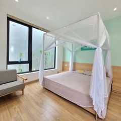Màn khung 4 góc không khoan - 1 lớp- Trắng (Không xếp li thân)