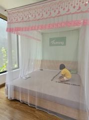 Màn khung xếp gọn- Trắng Trăng sao hồng