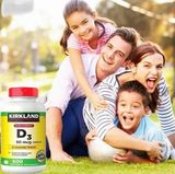Viên uống Vitamin D3 Kirkland Extra Strength D3 50mcg hộp 600 viên của Mỹ