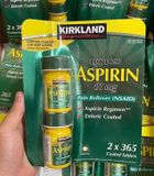 Viên giảm đau và ngăn ngừa đột quỵ, nhồi máu cơ tim Kirkland Low Dose Aspirin 81mg 1hop  365 viên của Mỹ .