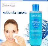 Tẩy trang mắt môi không cồn Evoluderm Demaq doux yeux 250ml của pháp.