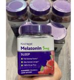 Kẹo dẻo hương dâu giúp ngủ ngon Gummies Melatonin 5mg 60 viên mỹ .