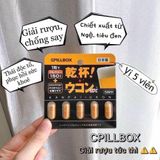 Viên giải rượu Pillbox Kanpai Ukon Gold 200mg Nhật bản nội địa Vỉ 5 viên.