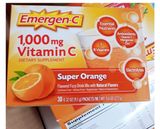 Bột sủi C tăng đề kháng Emergen-C Vitamin C 1000mg Super Orange 30 gói của Mỹ