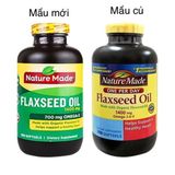 Dầu hạt lanh Omega 3-6-9 Nature Made Flaxseed oil 1400 mg 300 viên Mỹ .( mẩu mới).