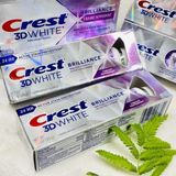 Kem Đánh Răng Trắng Răng Gấp 3 Lần CREST 3D White Brilliance Vibrant Peppermint - 110g Mỹ