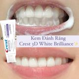 Kem Đánh Răng Trắng Răng Gấp 3 Lần CREST 3D White Brilliance Vibrant Peppermint - 110g Mỹ