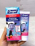 Kem đánh răng Orajel Training Toothpaste cho trẻ em nuốt được 42,5g