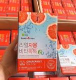 Nước Ép Bưởi Đẹp Da Giảm Cân Sanga Real Grapefruit Vita Tok Tok Hộp 30 Gói Hàn quấc.